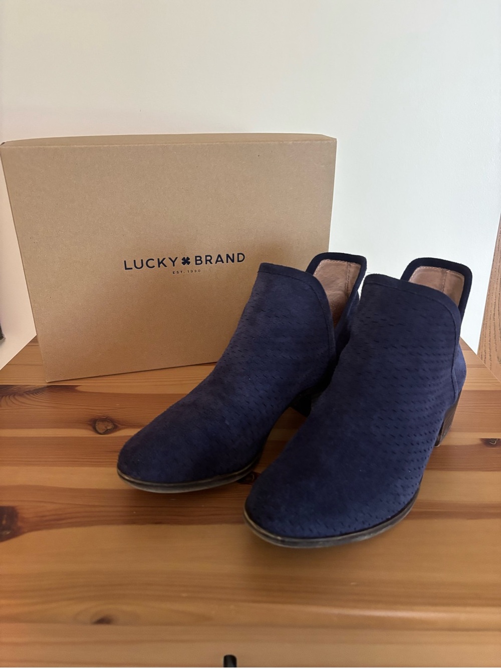 Lucky Brand oiled suede booties